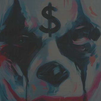 Kucherenko collection hustle banner with brush stroke painting