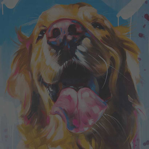 Kucherenko collection pets banner with brush stroke painting